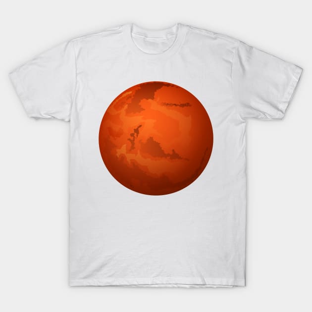 Red Planet Mars T-Shirt by dcohea